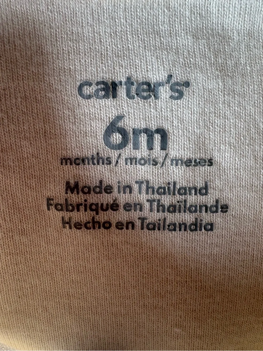 Carter's Cream and Blue Baby Garment